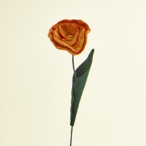 Filzrose gefüllt Orange